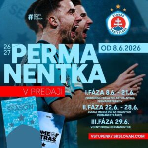 ŠK SLOVAN BRATISLAVA – PERMANENTNÁ VSTUPENKA – 2026/2027
